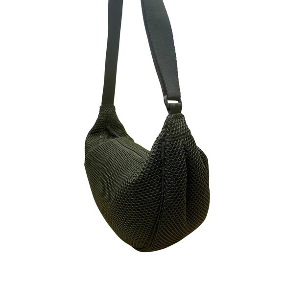 Uniqlo Unisex Olive Mesh Adjustable Strap Everyday Storage Shoulder Bag 2pcs Set - Picture 2 of 16